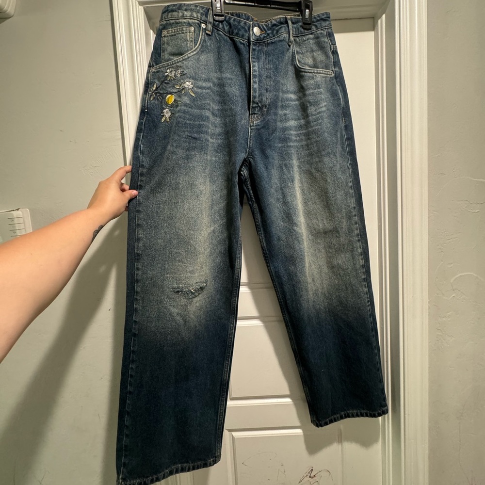 Derschutze “guardian of eden” embroidered jeans